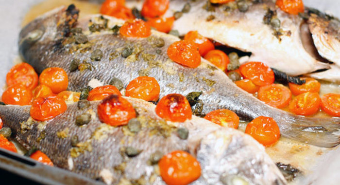 Дорада в имбирно-мятном маринаде