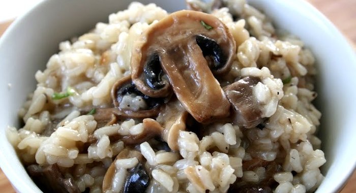 Ризотто с шампиньонами и сливками
