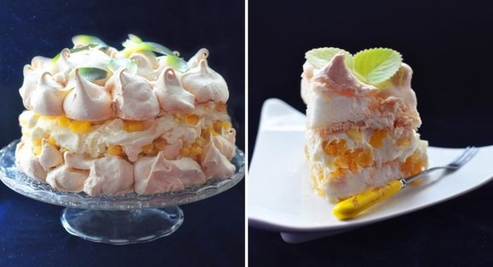 Невесомый торт-безе «Пина Колада»