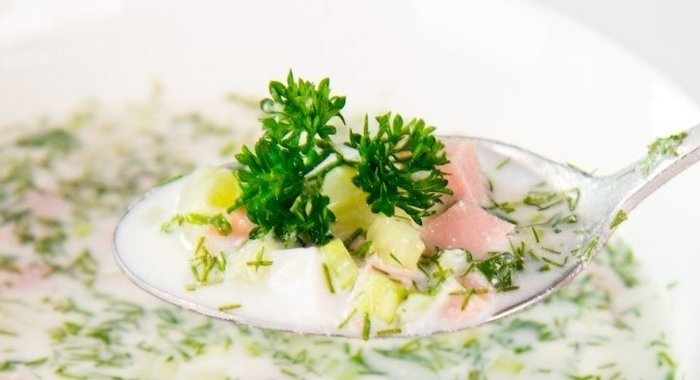 Окрошка на сыворотке