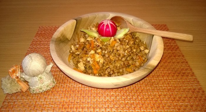 Гречка по-купечески с куриным фаршем