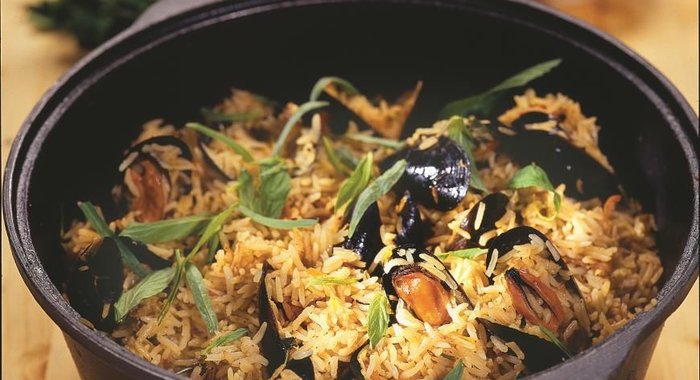 Плов с мидиями