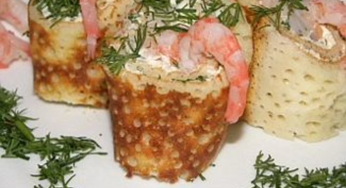 Роллы с креветками