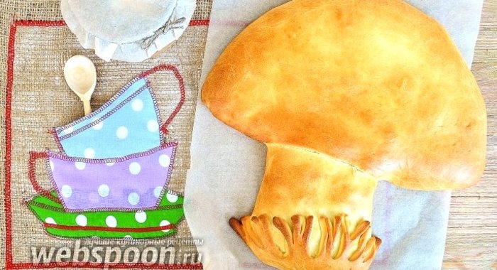 Пирог с грибами и капустой