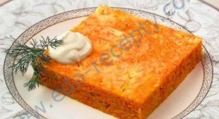 Морковная запеканка.