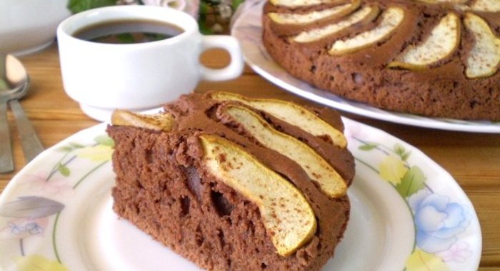 Открытый пирог с грушами