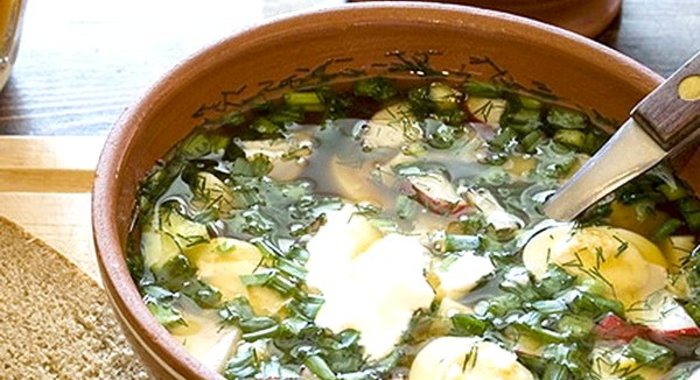 Окрошка с говядиной