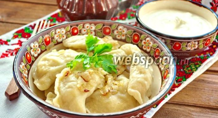 Украинские вареники с капустой и яйцом