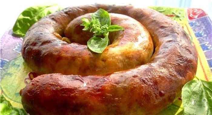 Домашняя колбаса из свиной головы
