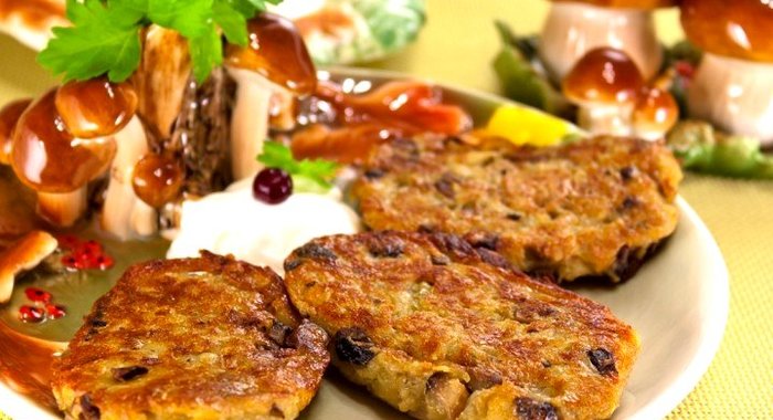 Драники с грибами