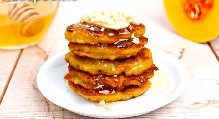 Тыквенно-банановые оладьи