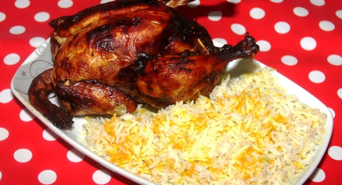 Плов с курицей, фаршированной ореховой начинкой, «Левенги плов»