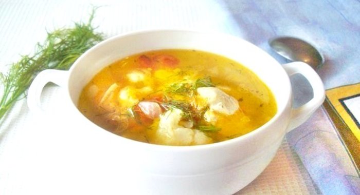 Суп с репой на курином бульоне