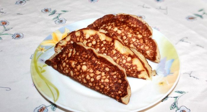 Блинчики-конвертики на кефире