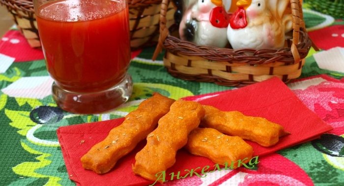 Постное печенье на томатном соке