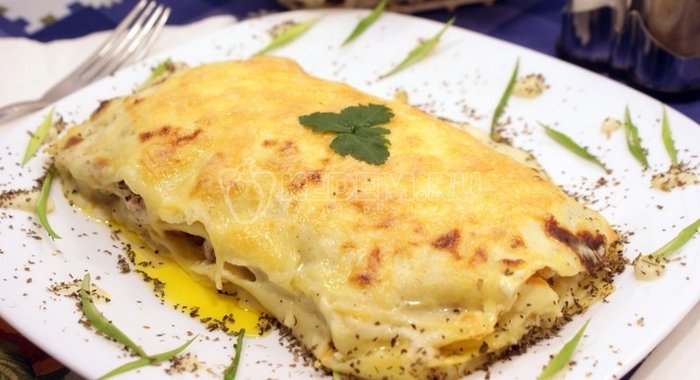 Лазанья с рыбой