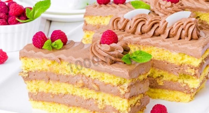 Пирожное бисквитное с кремом