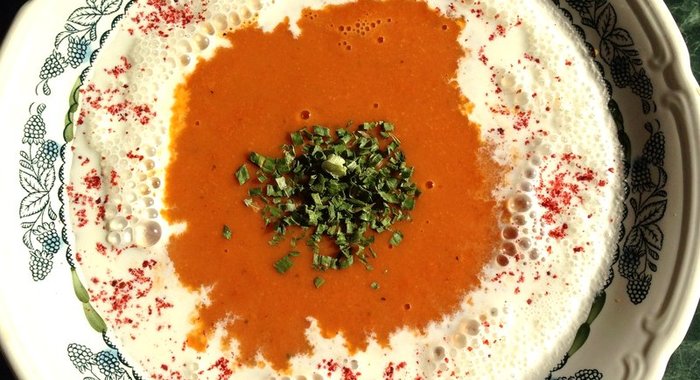 Воздушный суп-пюре из креветок