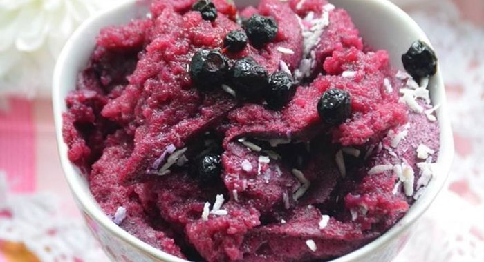 Чернично-яблочный мусс