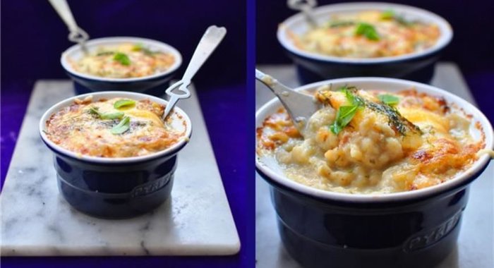 Баклажановый мусс под сырной корочкой