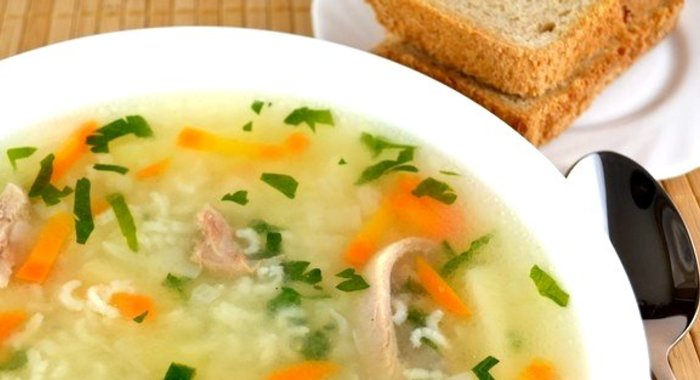 Суп на курином бульоне