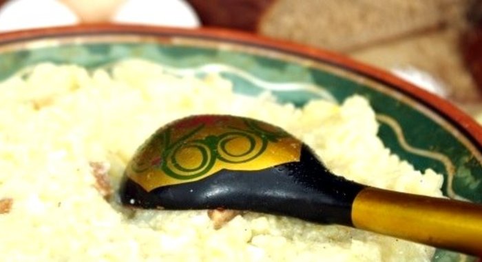 Каша на костре