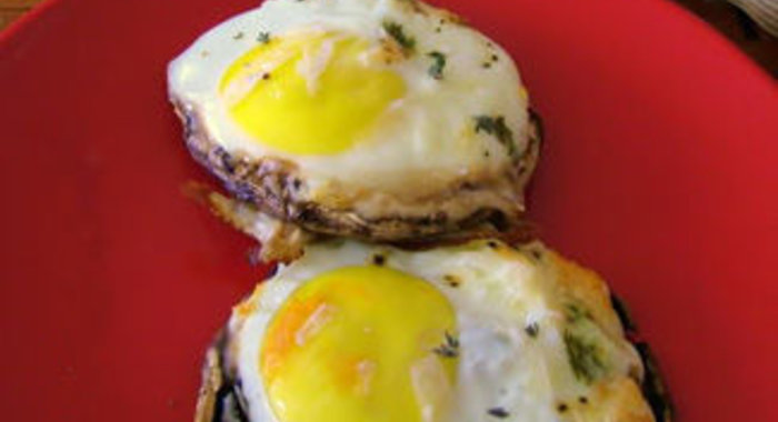 Яичница с грибами наоборот