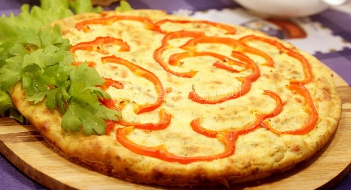 Пирог с творожной начинкой