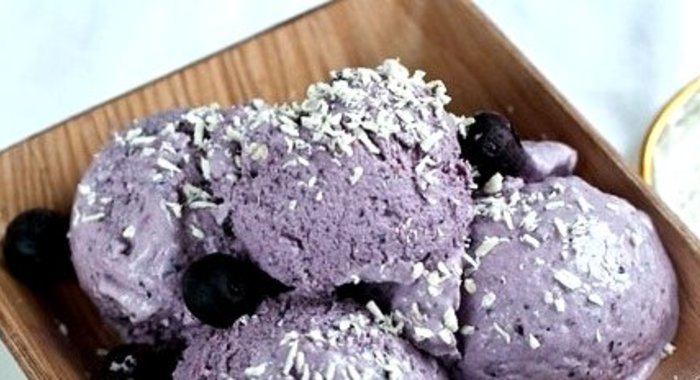 Черничное суфле на маскарпоне