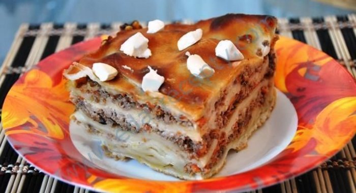 Лазанья из готовых листов с говяжьим фаршем