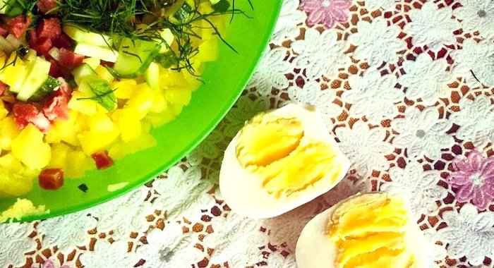 Окрошка на сыворотке