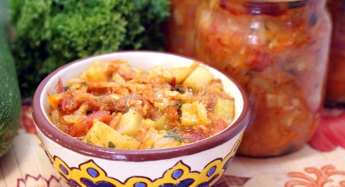 Кабачковое рагу на зиму