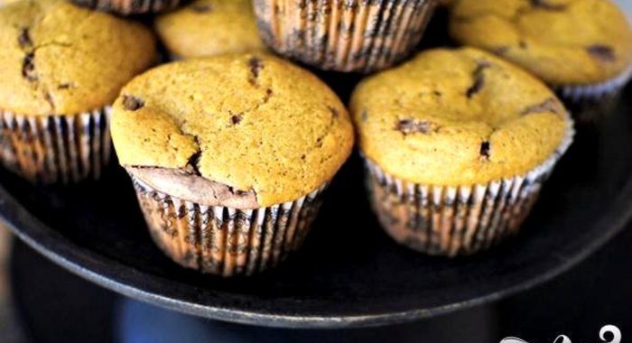 Тыквенные маффины с Нутеллой