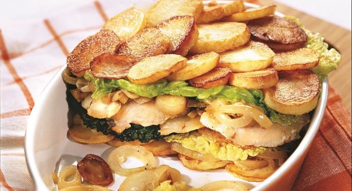 Запеканка рыбная по-гамбургски