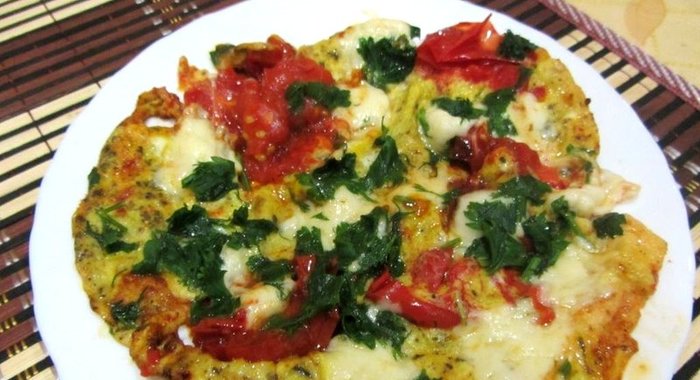 Яичница с моцареллой