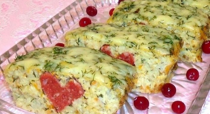 Капустная запеканка с салями Признание в любви