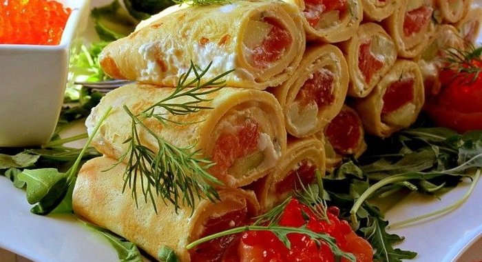 Роллы из омлета