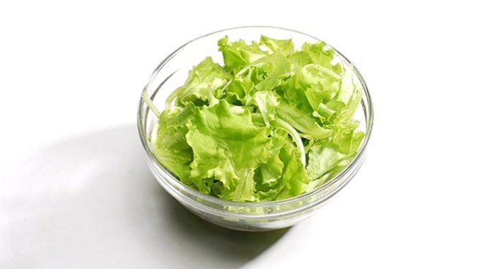 Зеленый салат с винегретом