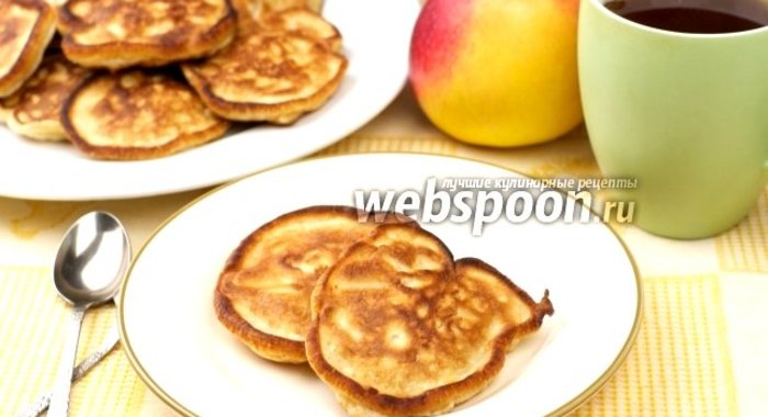 Оладьи с яблоками на кефире