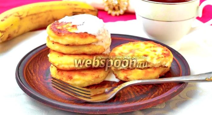 Кокосовые сырники с бананом