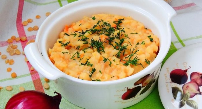 Гороховая каша с зажаркой