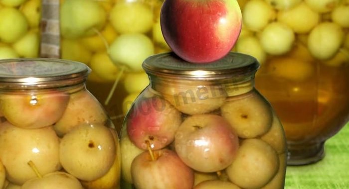 Компот из целых яблок