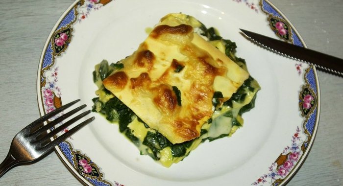 Лазанья со шпинатом