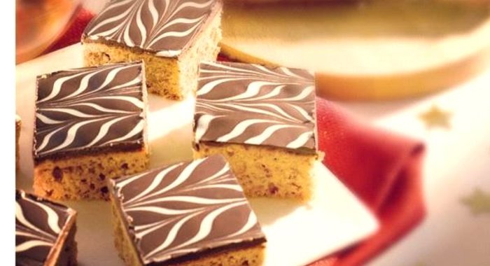 Медовые кексы с шоколадной глазурью