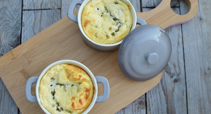 Сырный мусс с зеленым горошком