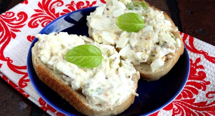 Яичная бутербродная паста