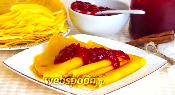 Сладкие блинчики с корицей и куркумой