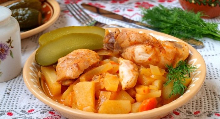 Жаркое из кролика в казане