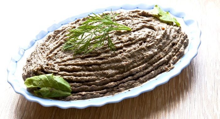 Печеночный паштет с грибами