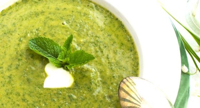 Суп-пюре из стручков фасоли